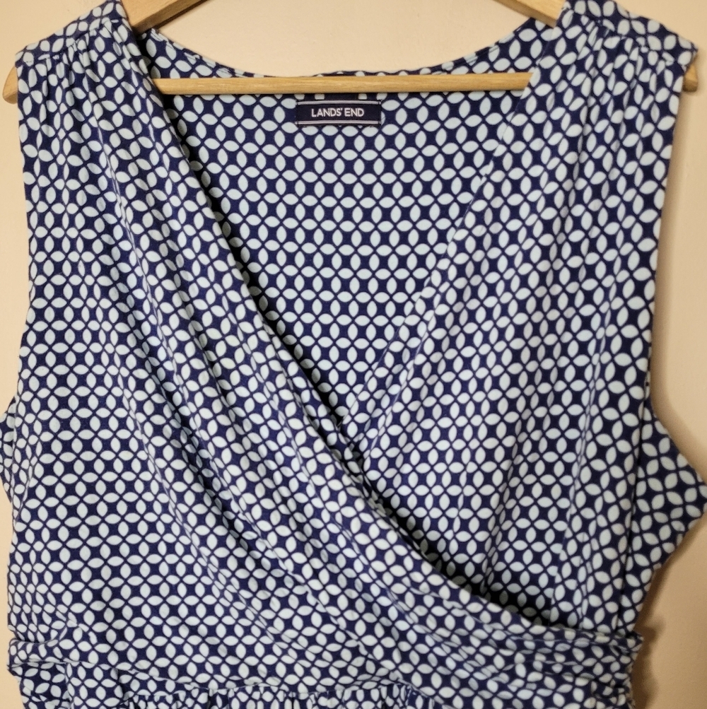 Lands End Sleeveless Maxi Dress Jersey Knit  Stretch Size 1X - Picture 3 of 6